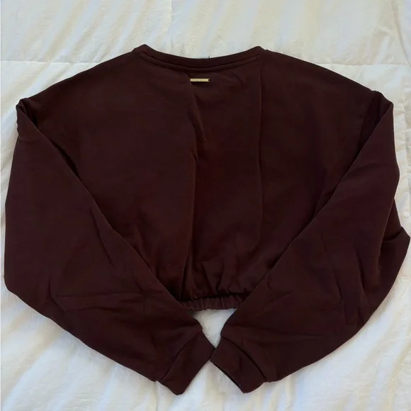 Gymshark Whitney Simmons Brown Long Sleeve Cropped Sweater - Picture 6 of 8